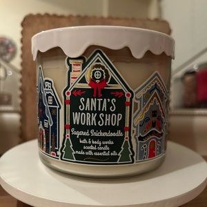 Santa’s workshop “Rare” bath and body works 3 wick candle